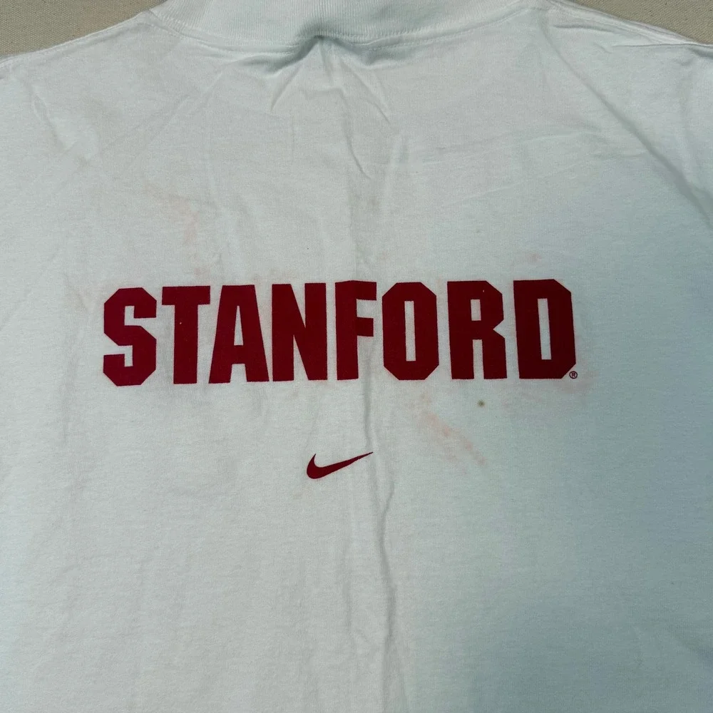Vintage Nike Stanford University Cardinal T-Shirt Mens XL White NCAA Collegiate